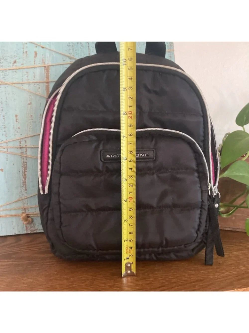 Arctic Zone Quilted, Insulated Backpack Style Lunch Pack  Black Antibacterial